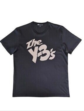 Y-3 × Yohji Yamamoto Logo TEE shirt, XL, Black.